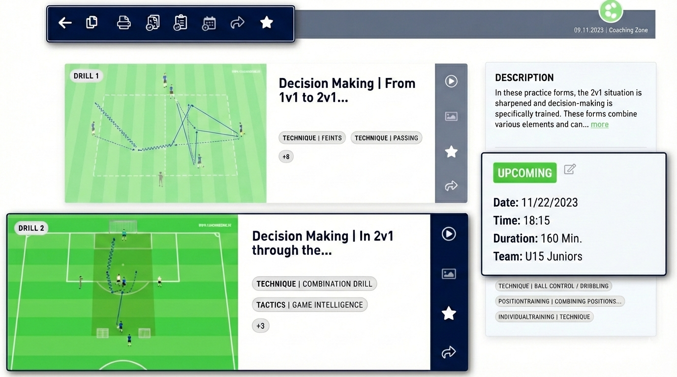 Soccer training sessions free