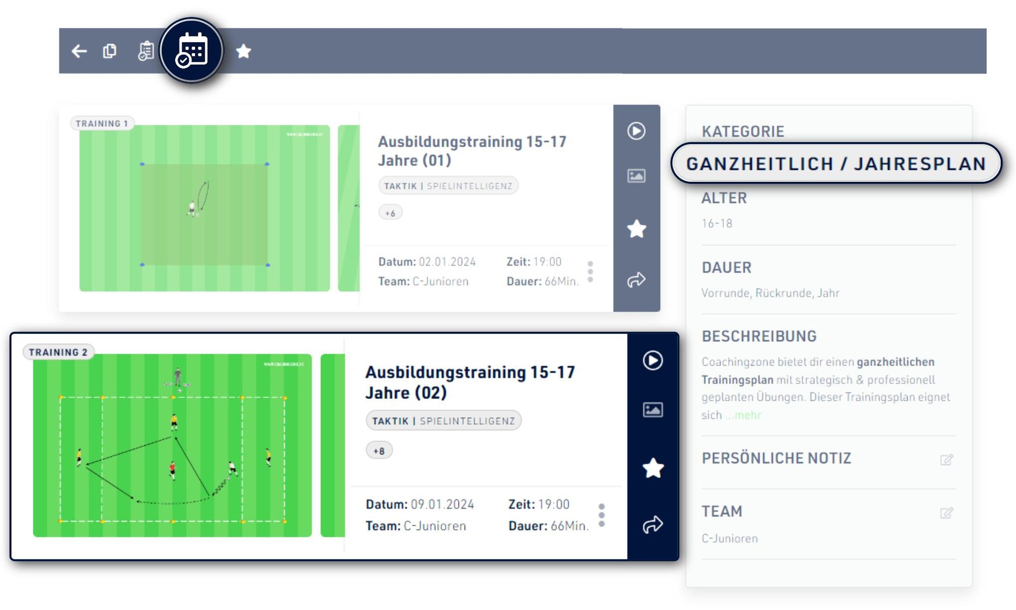 Fußballtraining planen auf Knopfdruck